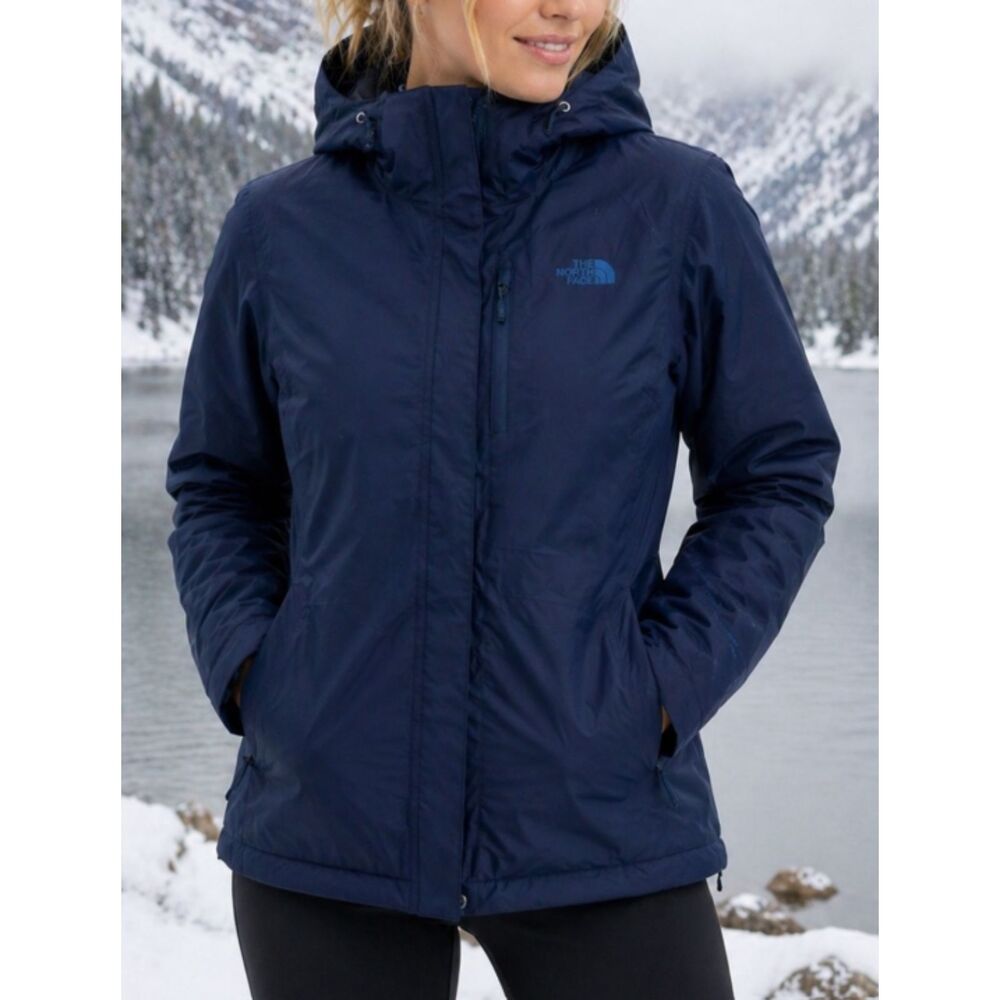 The North Face Hooded Insulated Winter Jacket Dark Blue in Womens Size XS